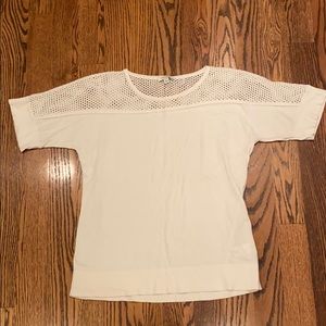 Banana Republic cream elbow sleeve sweater size L